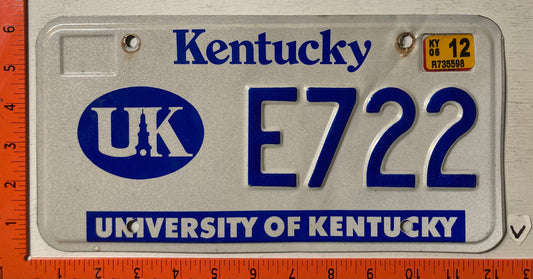 2005 Kentucky #E722 University of Kentucky License Plate