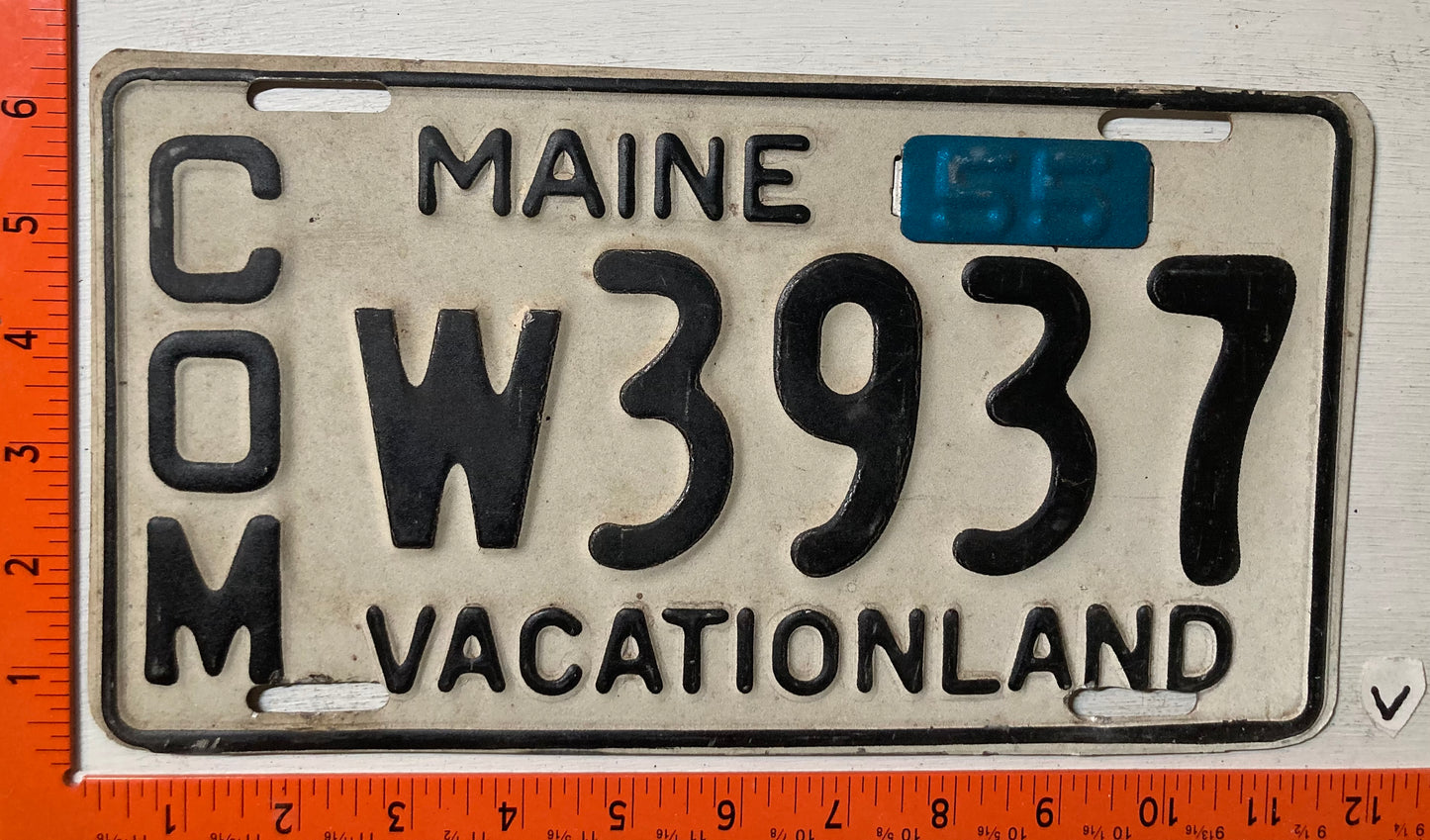 1955 Maine #W3937 Commercial License Plate