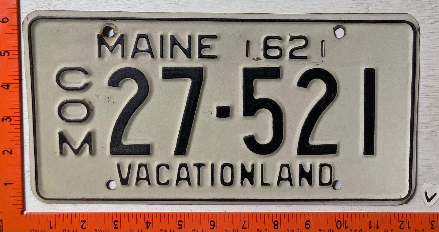1962 Maine #27-521 Commercial License Plate