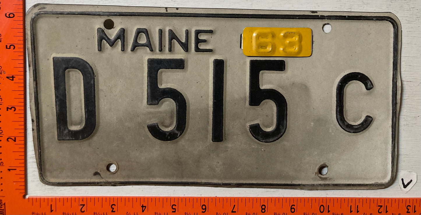 1963 Maine #515 Dealer License Plate