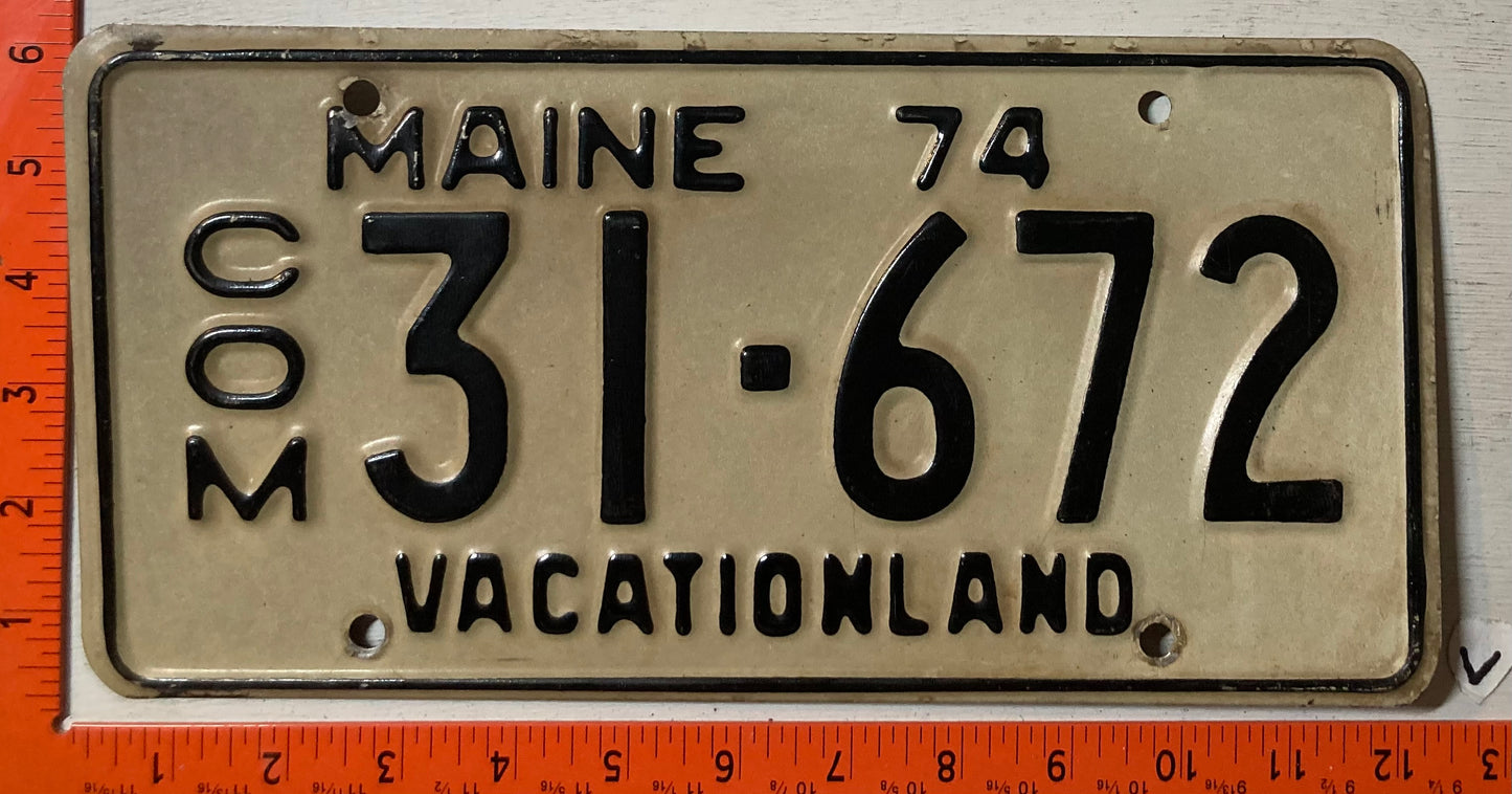 1974 Maine #31-672 Commercial License Plate