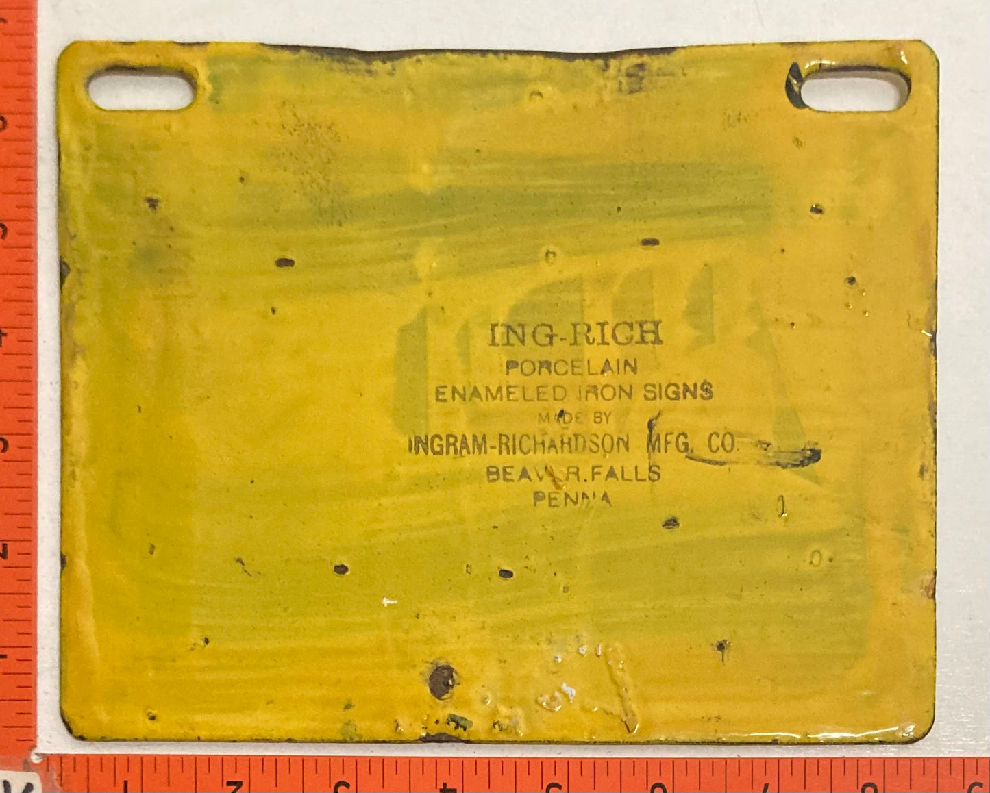 1908 Pennsylvania #1050 Passenger License Plate