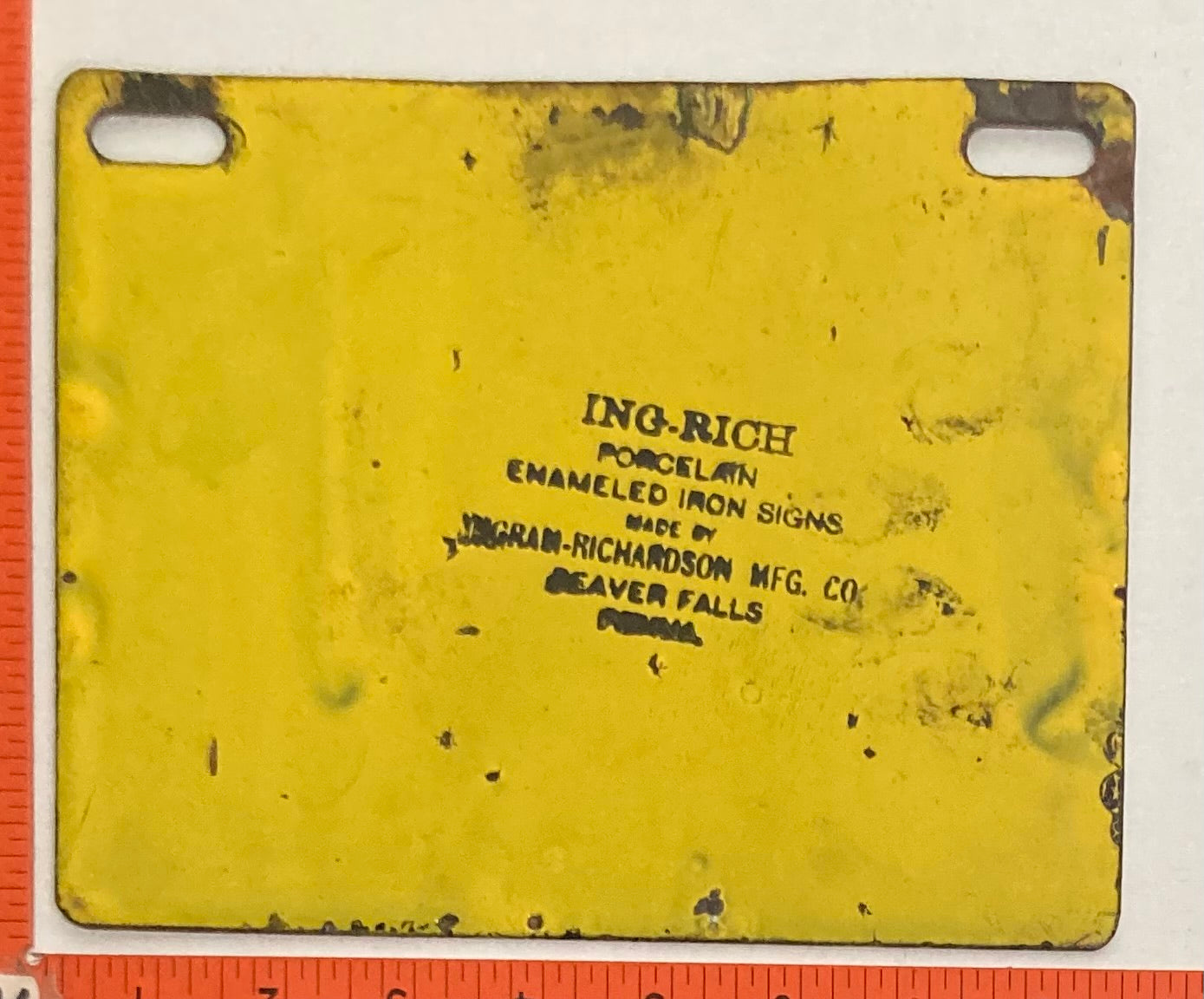 1908 Pennsylvania #6916 Passenger License Plate