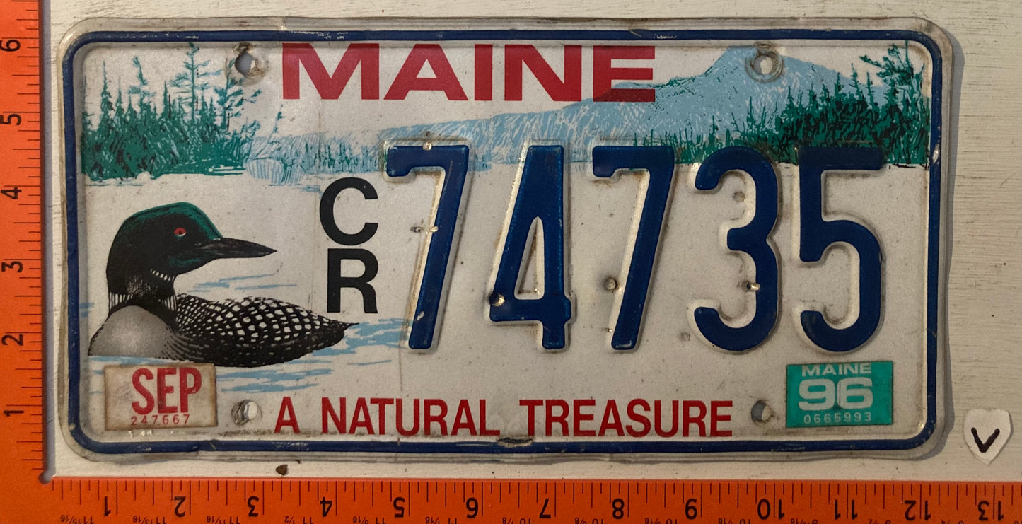 2006 Maine #C/R 74735 Natural Treasure Loon License Plate