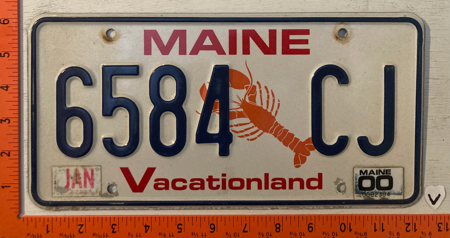 2000 Maine #6584 CJ Passenger License Plate