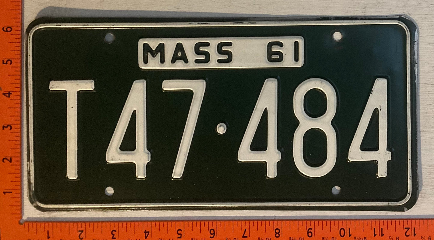 1961 Massachusetts #T47-484 Trailer License Plate