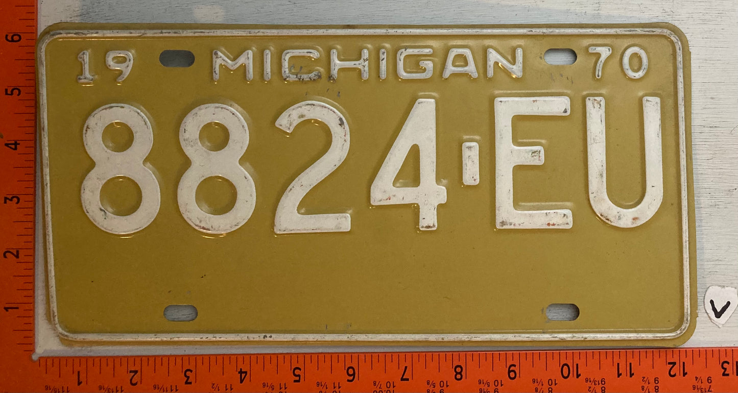 1970 Michigan #8824-EU Commercial License Plate