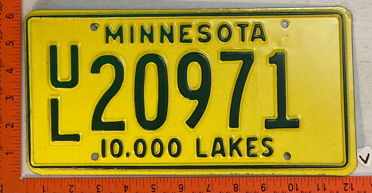 Undated Minnesota #U/L 20971 Urban Truck License Plate