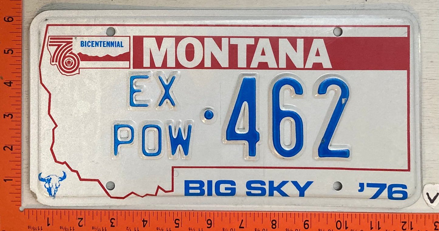 1976 Montana #462 EX POW License Plate
