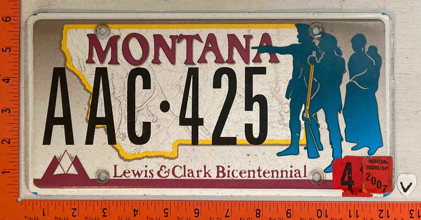 2007 Montana #AAC-425 Lewis & Clark Bicentennial License Plate