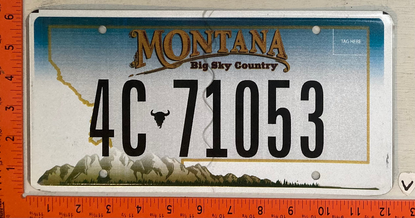 Undated Montana #4C-71053 Passenger License Plate