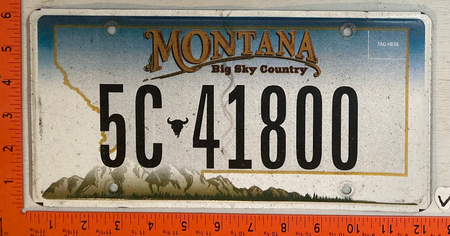 Undated Montana #5C-41800 Passenger License Plate