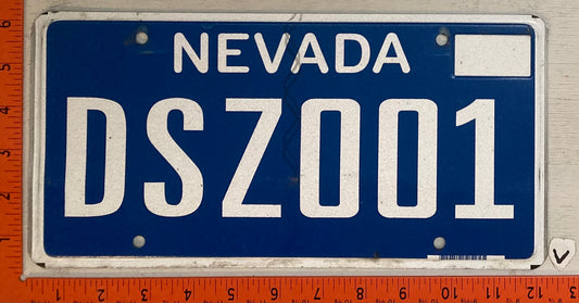Undated Nevada #DSZ001 Passenger Retro License Plate