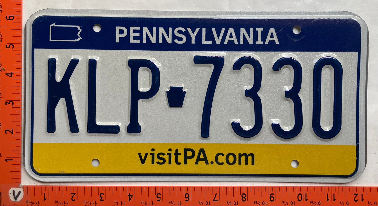 Undated Pennsylvania #KLP 7330 Passenger License Plate