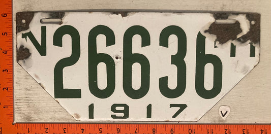 1917 New Hampshire #26636 Non-Resident License Plate (Porcelain)