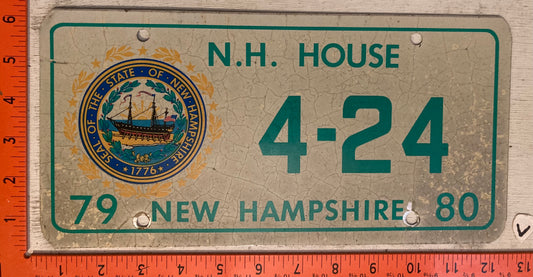 1979-80 New Hampshire #4-24 Legislature License Plate