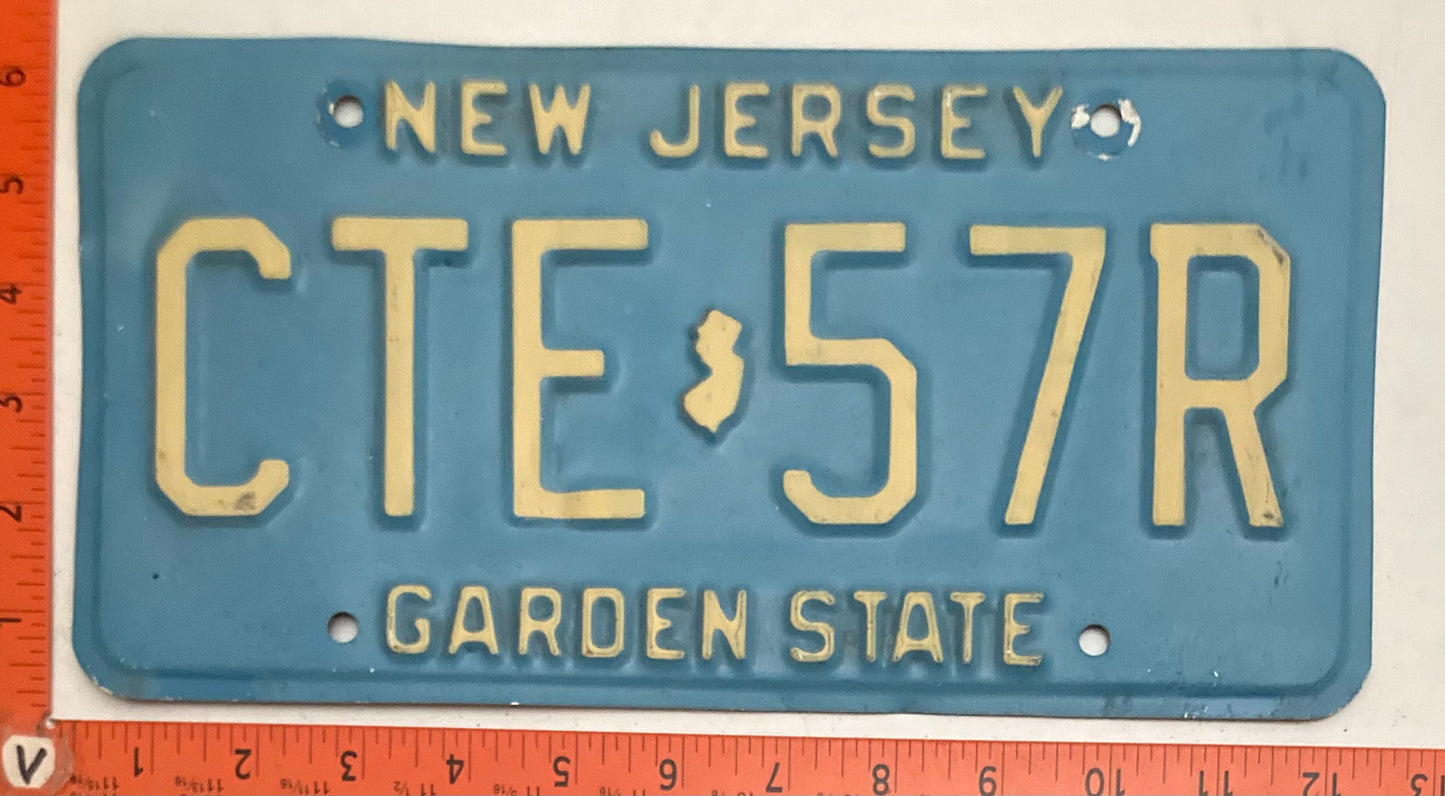 Undated New Jersey #CTE 57R Passenger License Plate (Crafter)