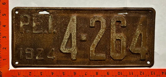 1924 Prince Edward Island #4-264 Passenger License Plate