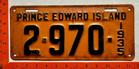 1935 Prince Edward Island #2-970 Passenger License Plate