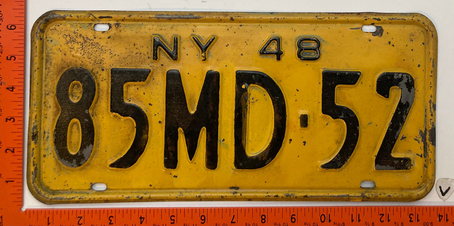 1948 New York #85MD-52 Doctor License Plate