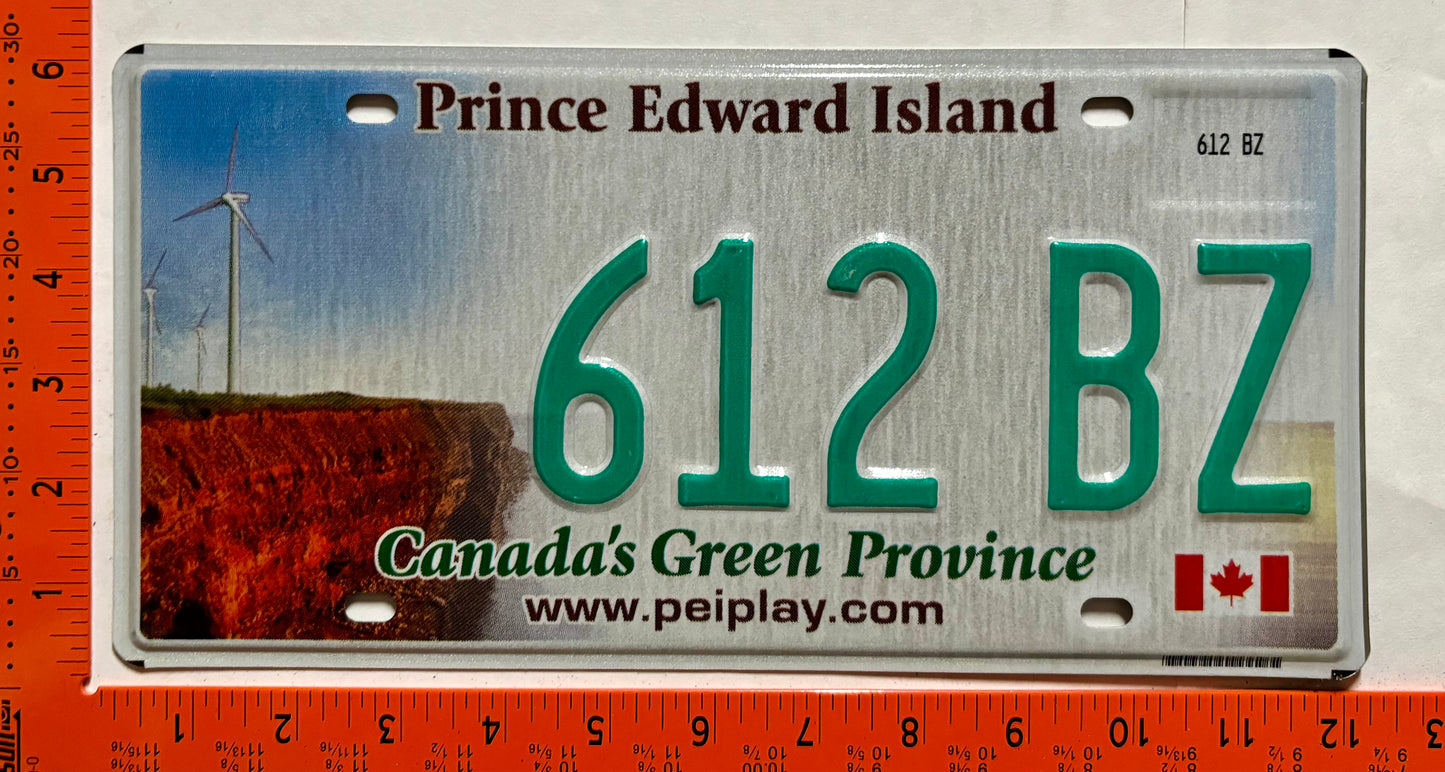 undated Prince Edward Island #612 BZ Passenger License Plate