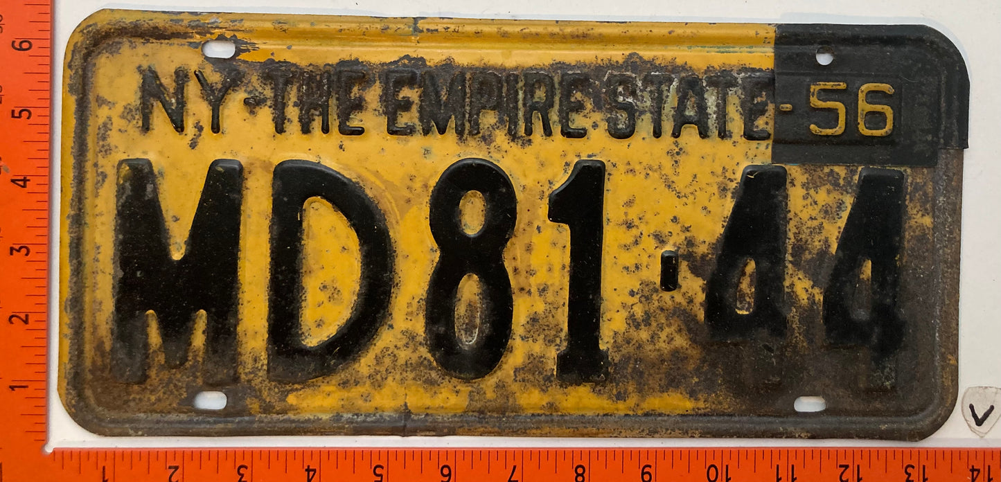 1956 New York #MD81-44 Doctor License Plate