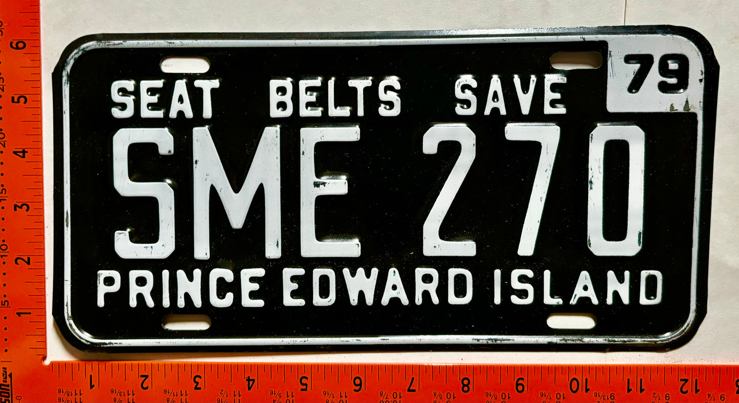 1979 Prince Edward Island #SME 270 Special Mobile Equipment License Plate