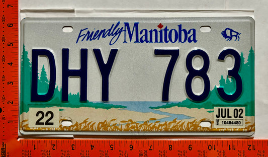 2002 Manitoba #DHY 783 Passenger License Plate