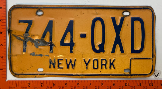 1973 base New York #774-QXD Passenger License Plate