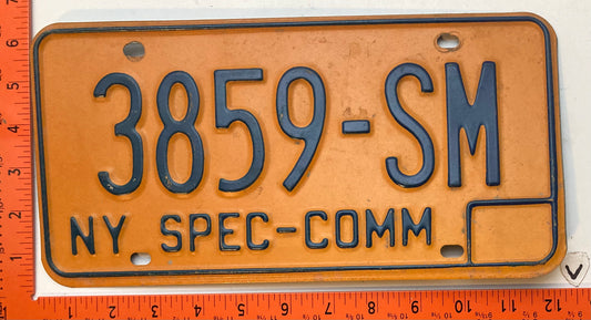 1973 base New York #3859-SM Special Commercial License Plate
