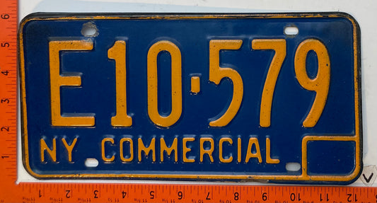 1966 base New York #E10-579 Commercial License Plate