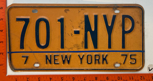 1975 New York #701-NYP New York Press License Plate