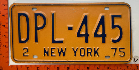 1975 New York #DPL-445 Diplomat License Plate