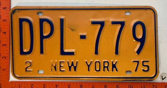 1975 New York #DPL-779 Diplomat License Plate