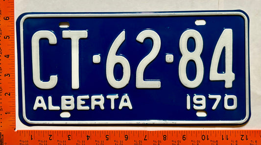 1970 Alberta #CT-62-84 Passenger License Plate