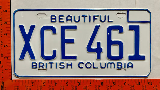 1973 British Columbia #XCE 461 Passenger License Plate