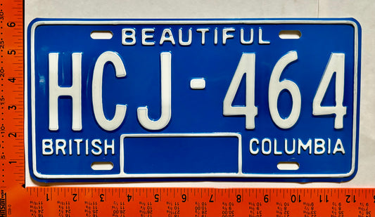 1979 British Columbia #HCJ-464 Passenger License Plate