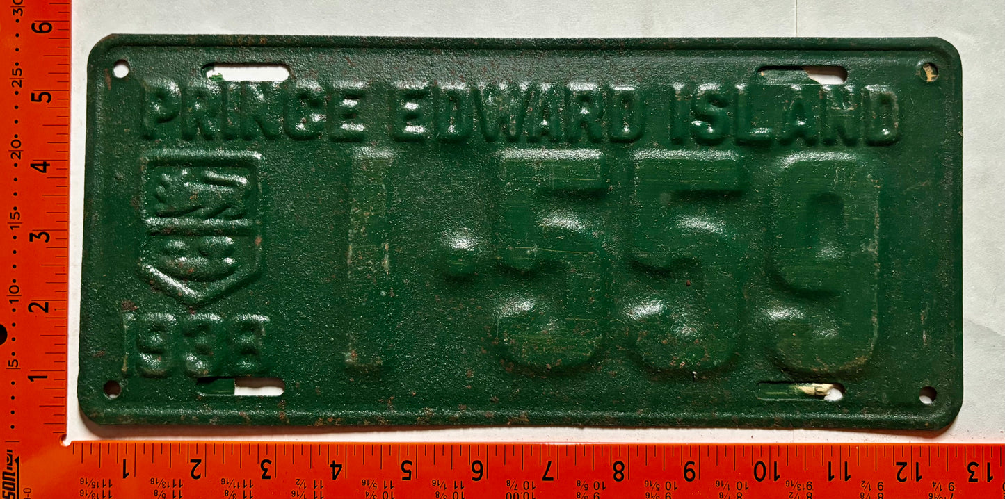 1938 Prince Edward Island #1-559 Passenger License Plate (repaint)