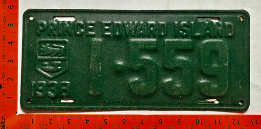 1938 Prince Edward Island #1-559 Passenger License Plate (repaint)