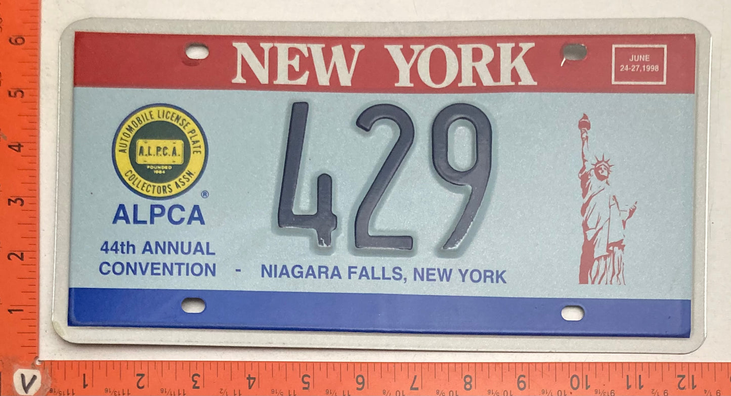 1998 ALPCA Convention License Plate #429 Niagra Falls, New York