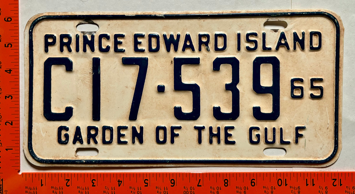 1965 Prince Edward Island #C17-539 Commercial License Plate