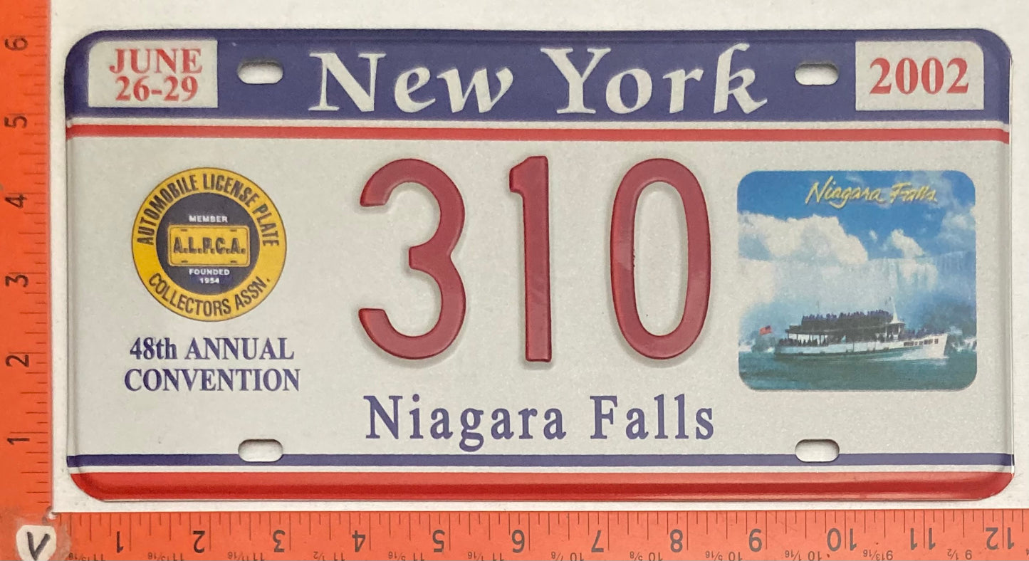 2002 ALPCA Convention License Plate #310 Niagra Falls, New York