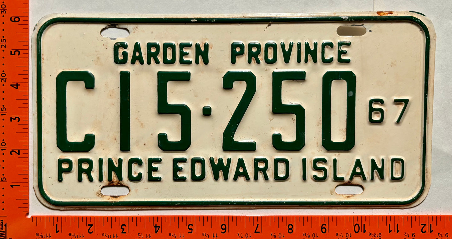 1967 Prince Edward Island #C15-250 Commercial License Plate