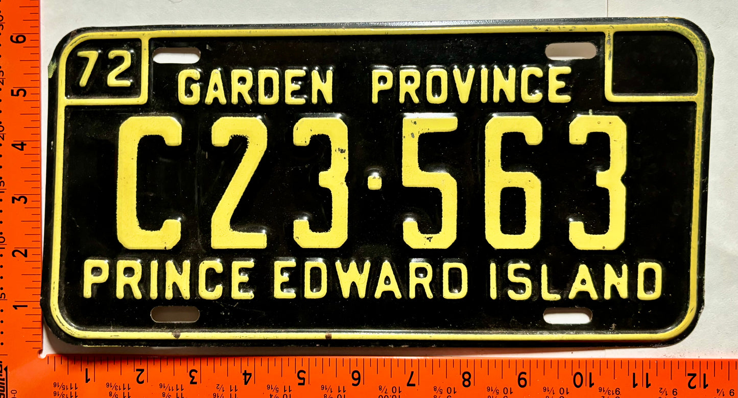 1972 Prince Edward Island #C23-563 Commercial License Plate