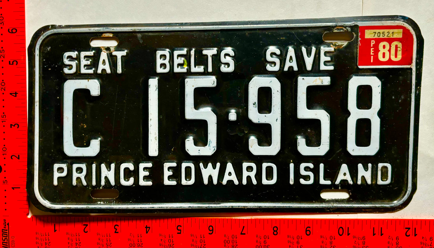 1980 Prince Edward Island #C 15-958 Commercial License Plate