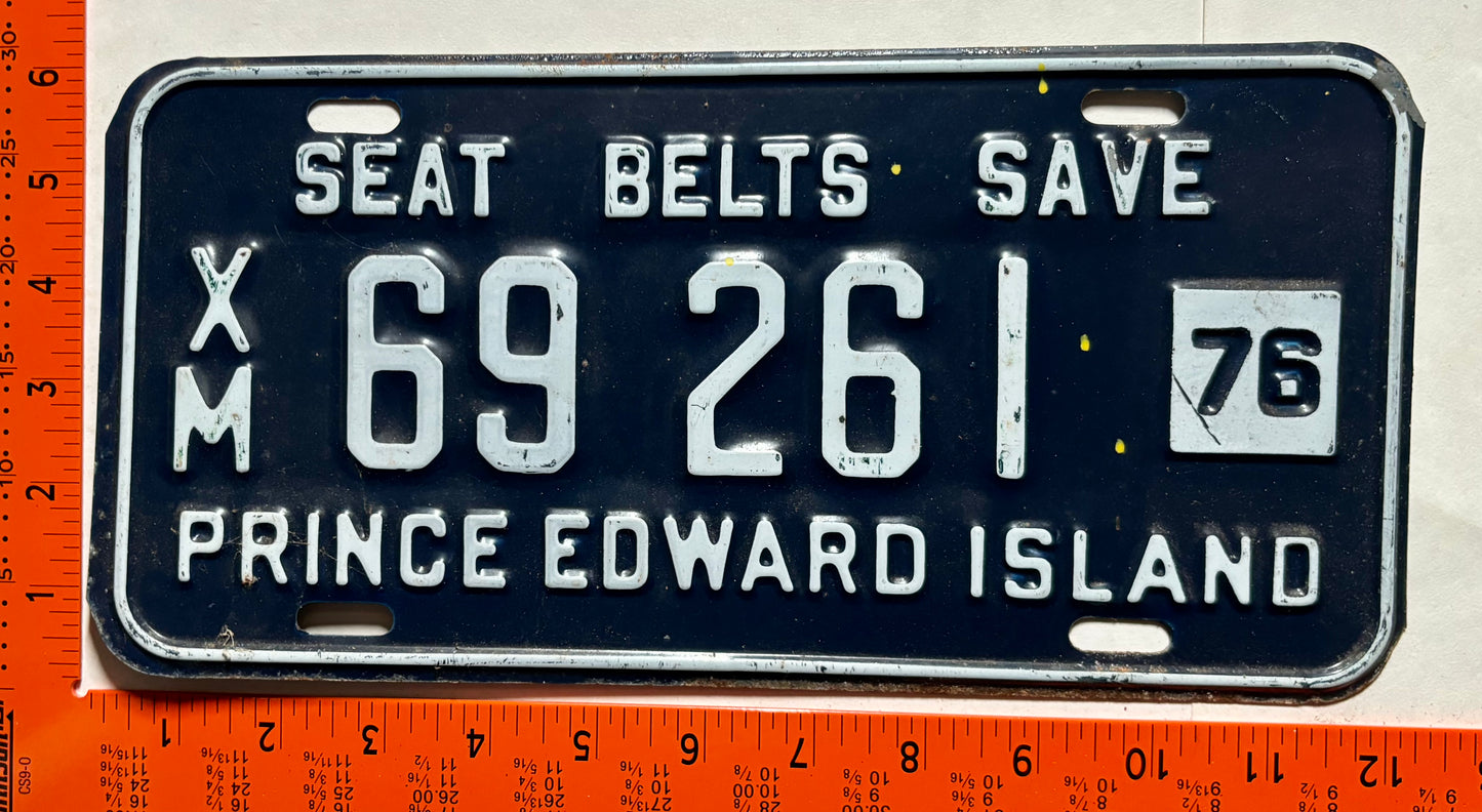 1976 Prince Edward Island #X/M 69 261 CB Radio License Plate