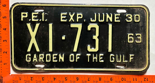 1963 Prince Edward Island #X1-731 Half-Year Heavy Truck License Plate