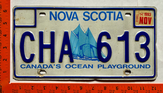 1993 Nova Scotia #CHA 613 Passenger License Plate