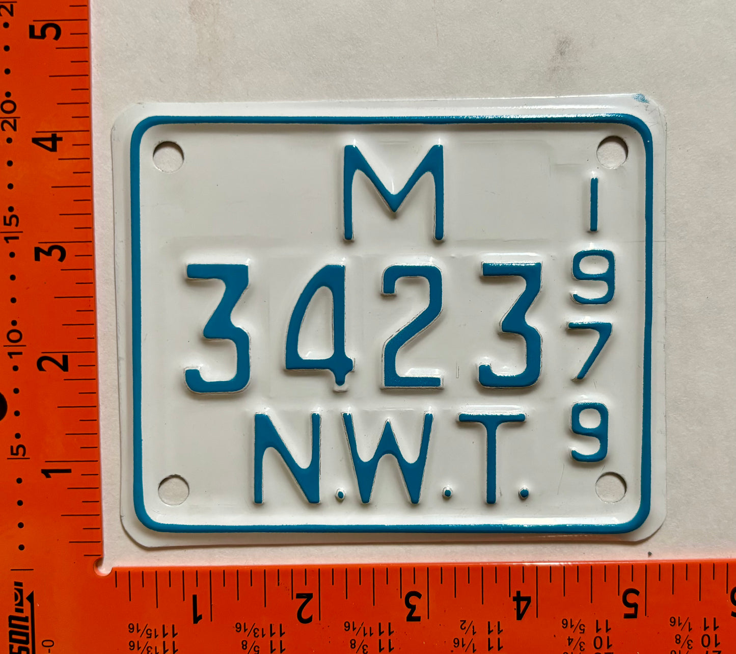 1979 Northwest Territories #3423 Motorcycle License Plate