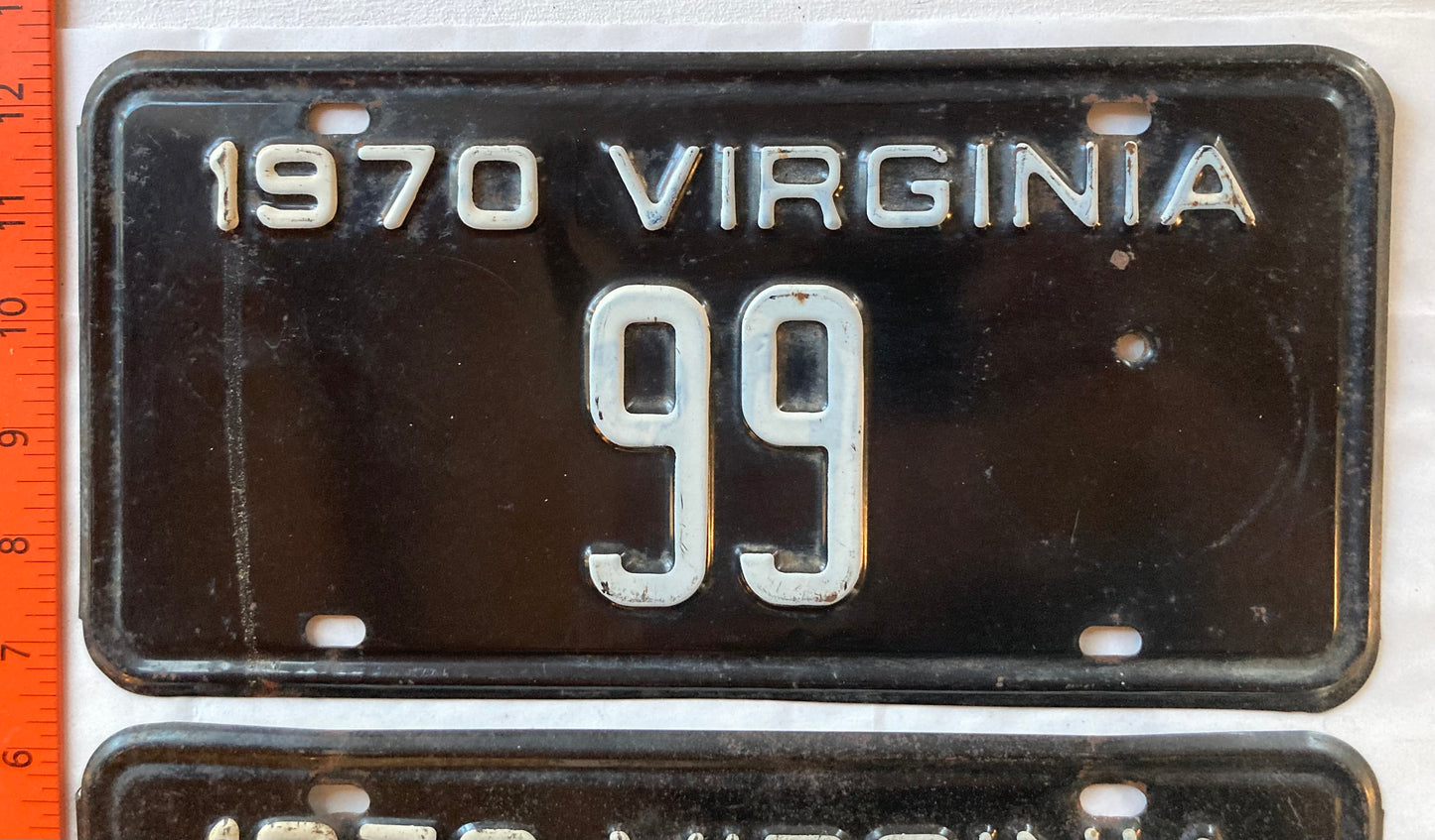 1970 Virginia #99 Passenger License Plate (Pair)